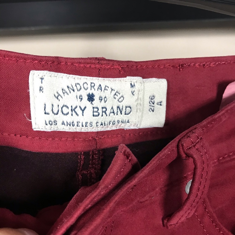 Lucky Brand Brooke Jegging Jeans Red Sz 2/26 - Picture 3 of 7